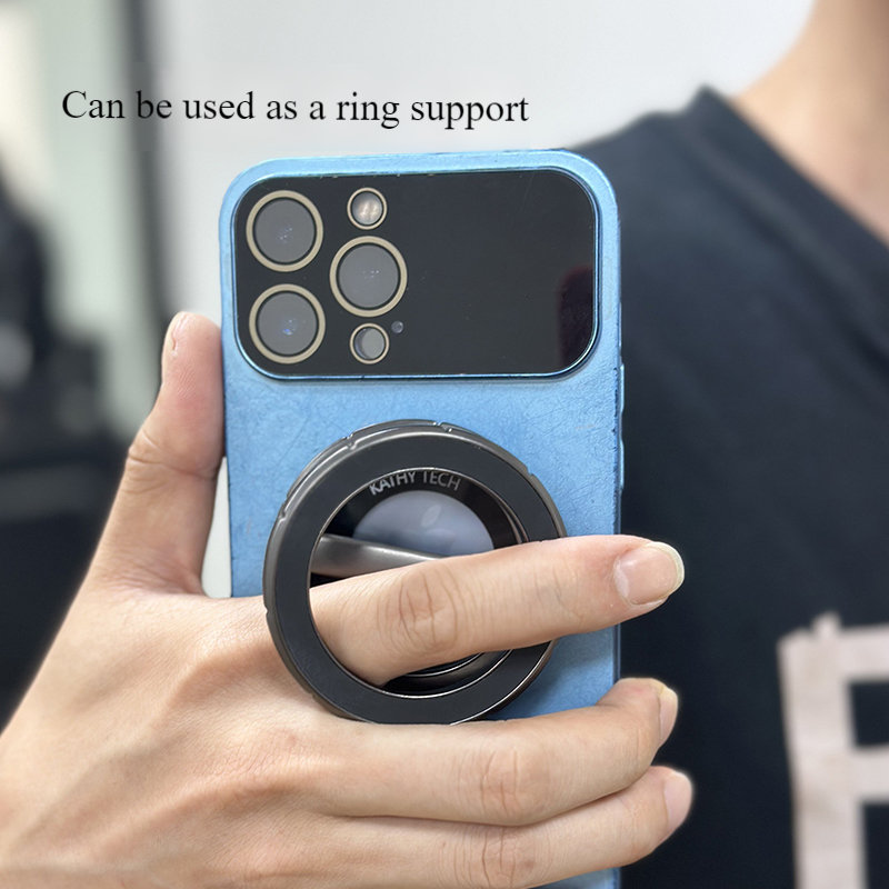 Double-sided magnetic phone holder with flexible Angle