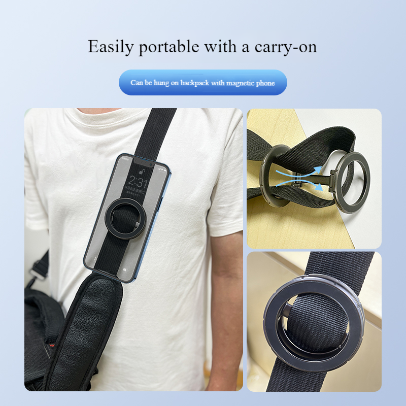 Double-sided magnetic phone holder with flexible Angle