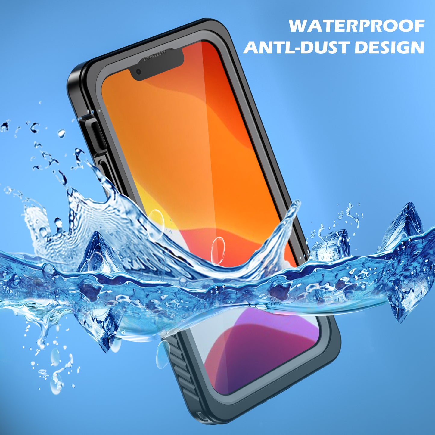 for iPhone 13/14/15 Series Case, IP68 Waterproof Dustproof Shockproof Case,with Built-in Screen Protector,Real 360 Full Body Shockproof Protective Phone Case