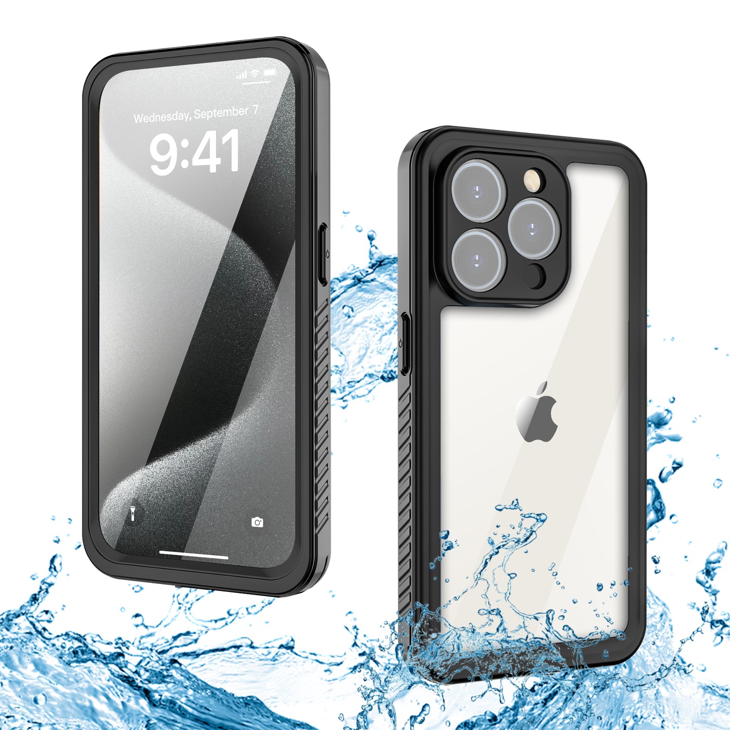 for iPhone 13/14/15 Series Case, IP68 Waterproof Dustproof Shockproof Case,with Built-in Screen Protector,Real 360 Full Body Shockproof Protective Phone Case