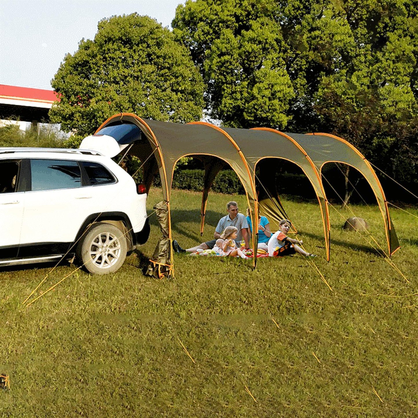 Car Tent Extension Sunshade Rainproof