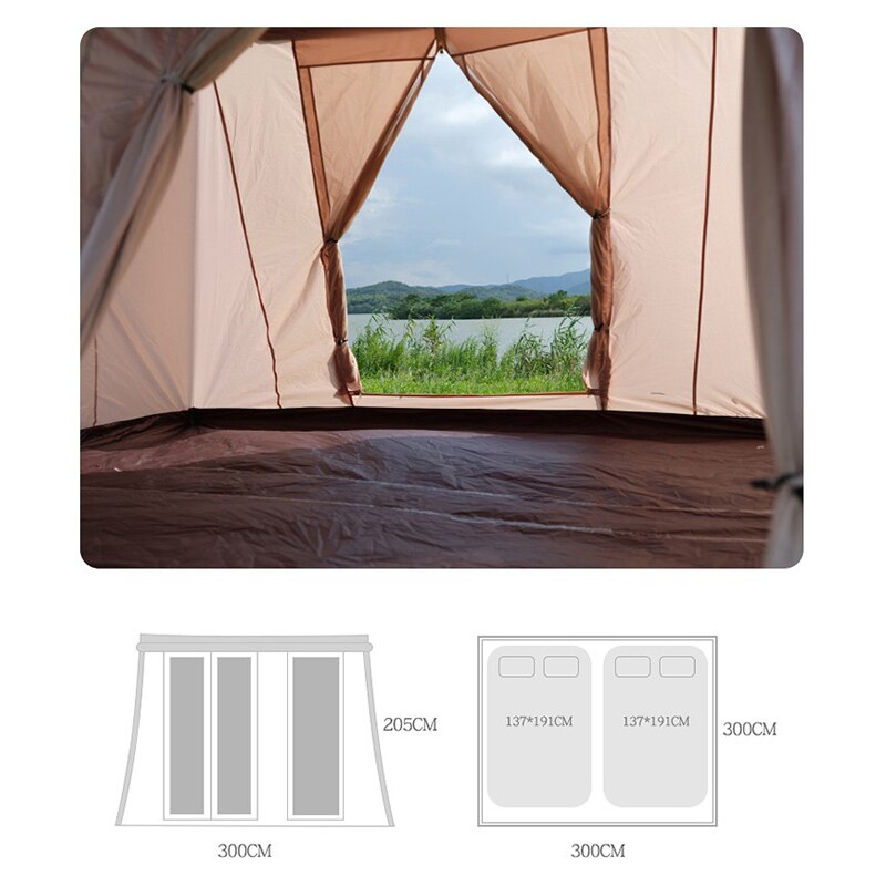 Double Pole Support Pop-up Tent