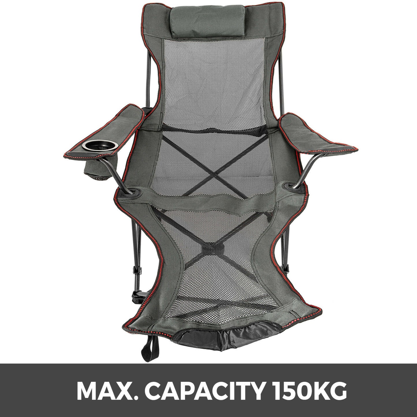 Folding Camp Chair With Footrest