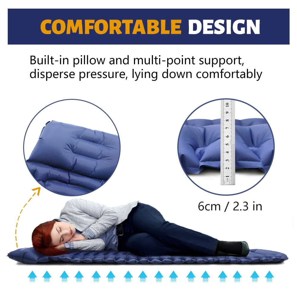 TPU Waterproof Air Mat with Pillows Hiking